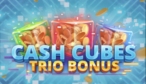 Cash Cubes Trio Bonus casino game by Booming Games – featured logo at Spinbet